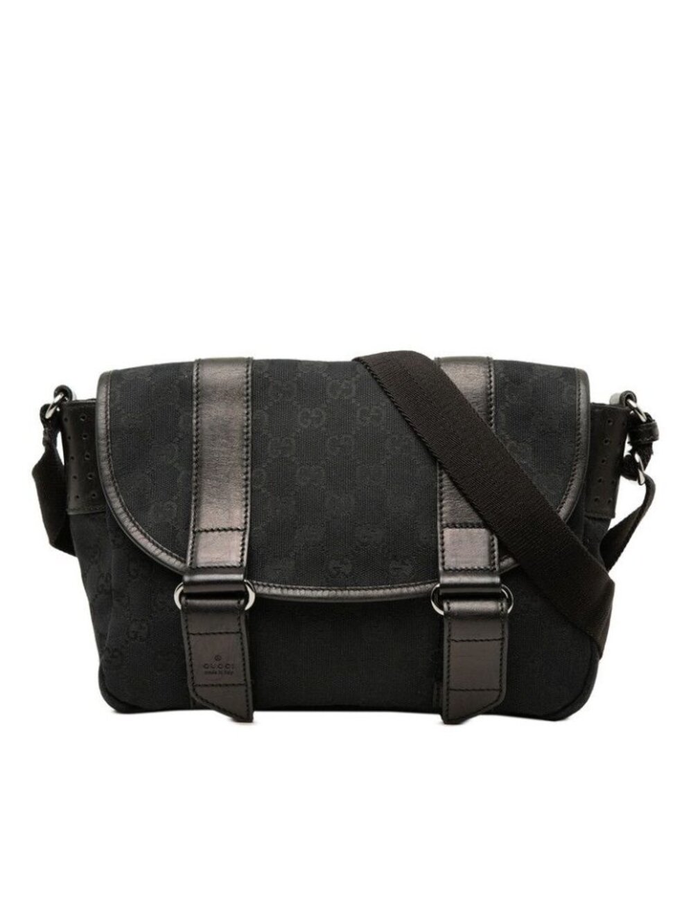 Gucci GG Canvas Crossbody Shoulder Bag Black